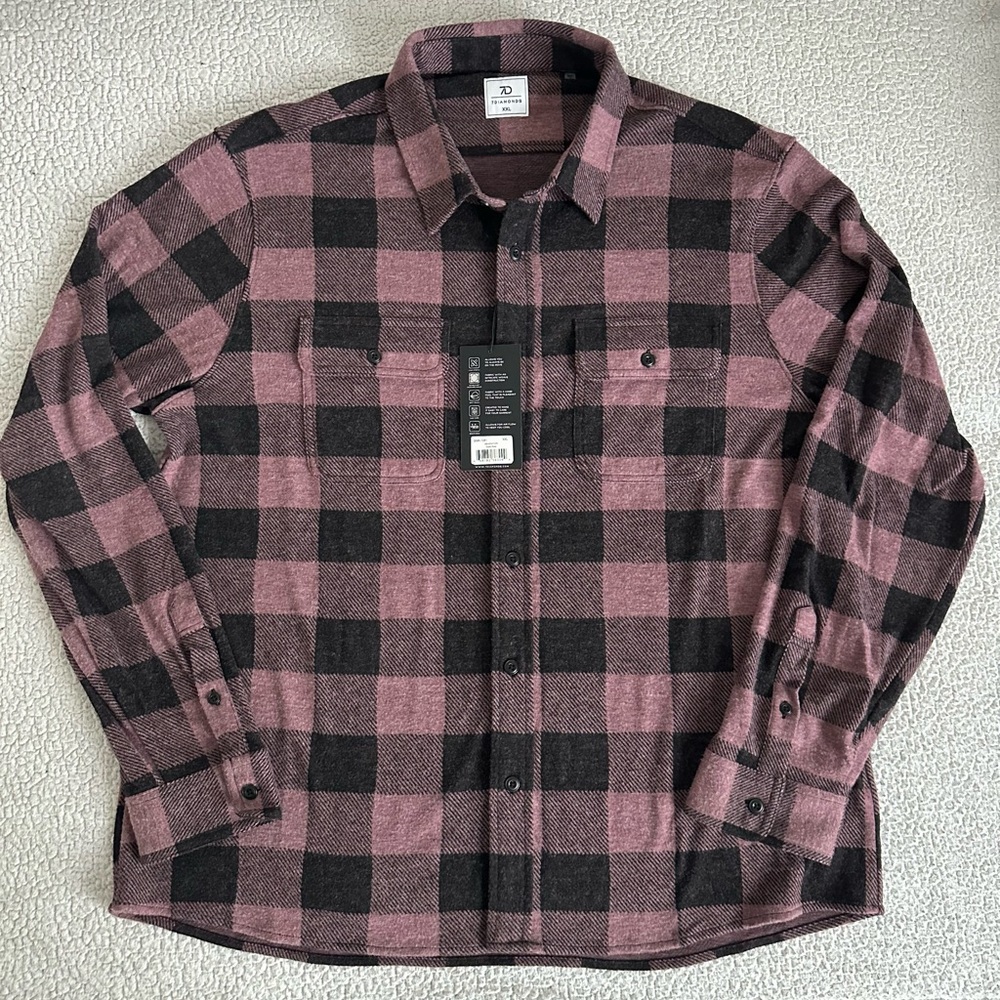 NEW 7 Diamonds Generation Soft Flannel Shirt Mens Retail $125